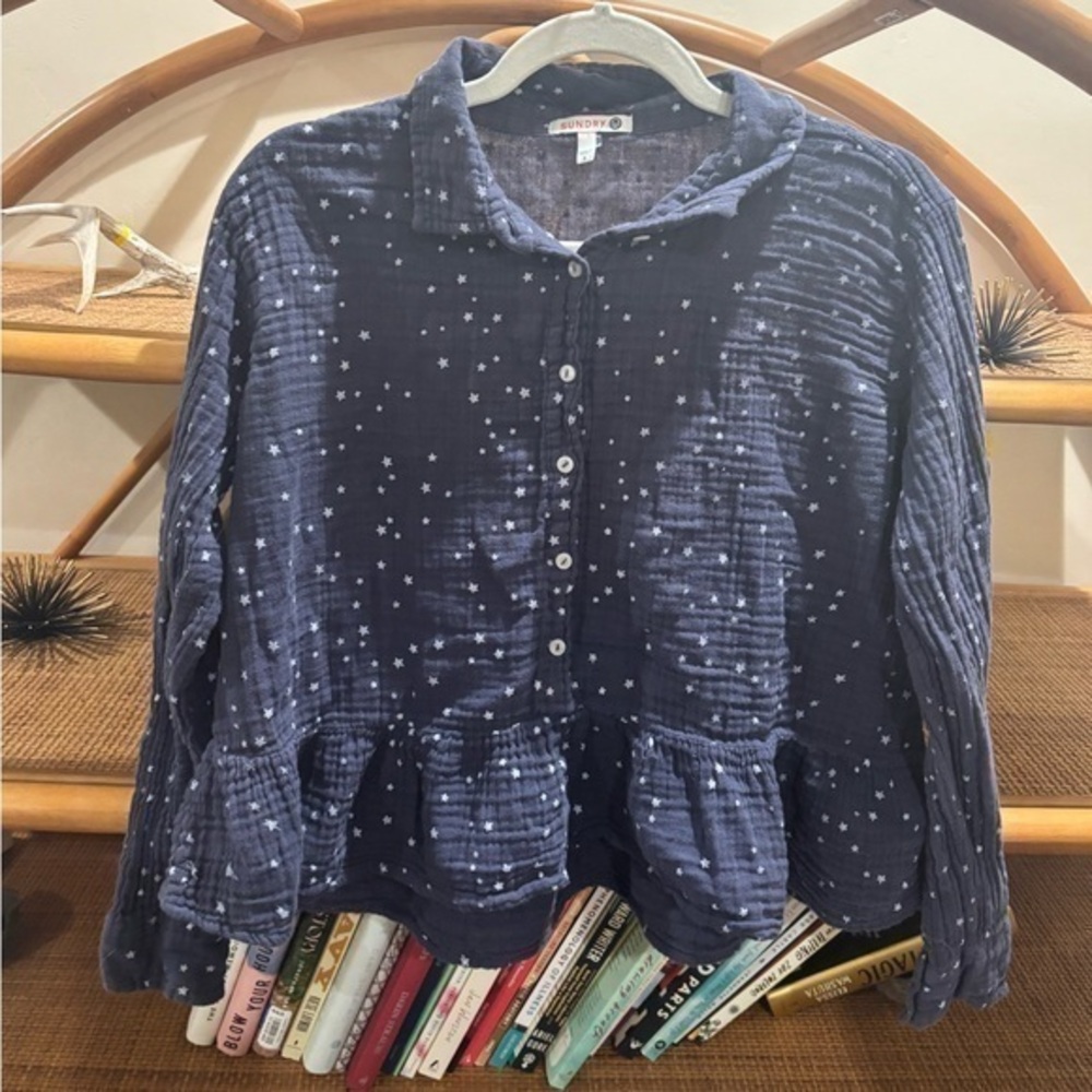 Sundry muslin ruffle shirt Anthropologie